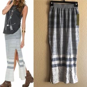 Kersh Women's Naomi Space dye Maxi Skirt Gray